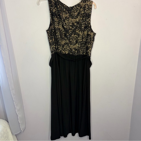 R & M Richards Black Dress with Lace Jacket, Excellent, Size 16 - Picture 10 of 15